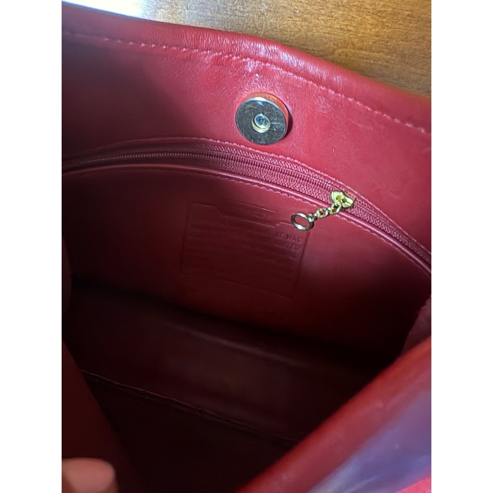 Coach Vintage Soho Small Satchel 4106 Red Leather‎ 1998 USA Era Rare - Picture 6 of 9